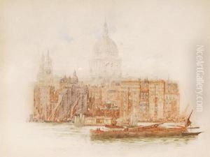 'st Paul's From Bankside' by Frederick E.J. Goff