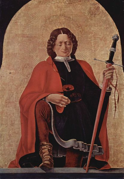 St Florian (Griffoni Polyptych) 1473 - view 1