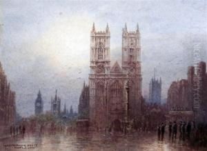 'tower Bridge', 'st Pauls From Bankside' And 'westminsterabbey' by Frederick E.J. Goff