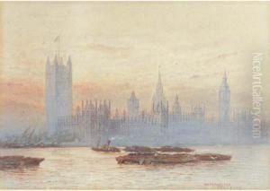 The Houses Of Parliament, Westminster by Frederick E.J. Goff