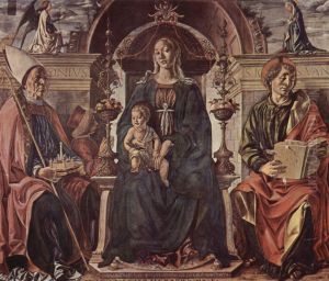 Madonna with the Child and Saints 1474 by Francesco Del Cossa