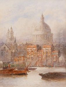 St. Pauls From Bankside by Frederick E.J. Goff