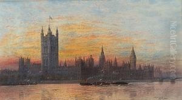 Westminster, Sunset - view 1