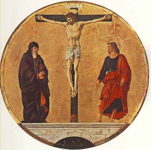 The Crucifixion (Griffoni Polyptych) 1473 by Francesco Del Cossa