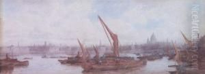 Thames From Waterloo Bridge by Frederick E.J. Goff