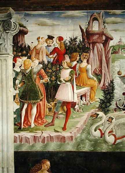 The Triumph of Venus April from the Room of the Months (detail) c.1467-70 - view 1