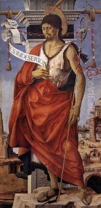 St John the Baptist (Griffoni Polyptych) 1473 by Francesco Del Cossa