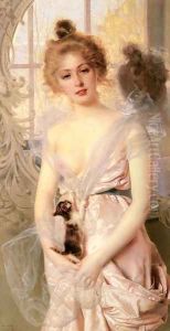 The New Kitten by Vittorio Matteo Corcos
