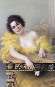 Portrait of a Young Woman by Vittorio Matteo Corcos