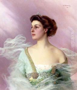 Portrait Of A Lady by Vittorio Matteo Corcos