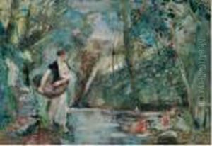 Lavandaie Al Valloncello Di Mondonico by Emilio Gola