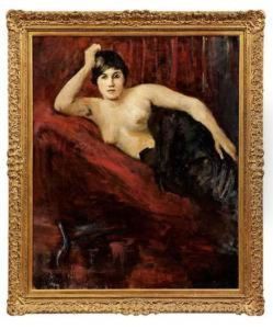 Sul Divano Rosso by Emilio Gola