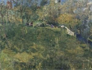 Paesaggio: Panni Al Sole by Emilio Gola