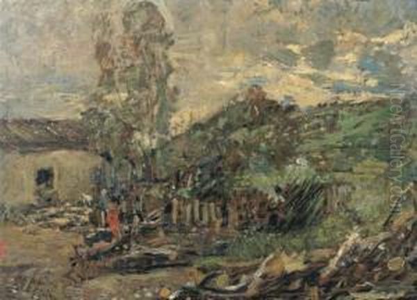 Casale E Figure Nel Paesaggio - view 1