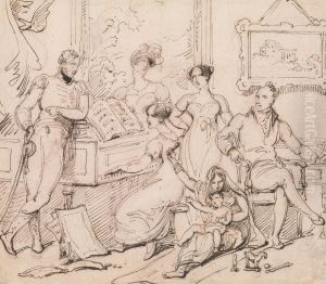 A Family Group Around a Piano