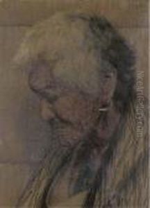 Weary With Years. Kapikapi (a Chieftainess Aged 102 Years) by Charles Frederick Goldie