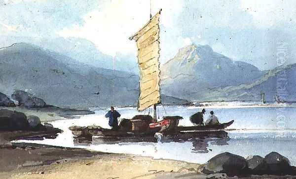 Boat with Yellow Sail, China - view 1
