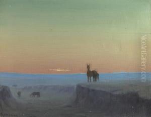 Horses On The Plains by Elling William Gollings