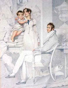 Mr and Mrs Richmond Thackeray and their son, William Makepeace Thackeray (1811-63) 1814