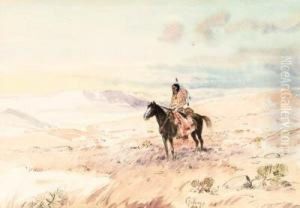 Indian On Horseback by Elling William Gollings