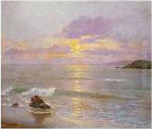 Atardecer En El Mar by Guillermo Gomez Gil