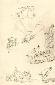 Studies of Chinese Figures with cattle