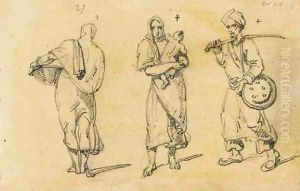 Studies of oriental peasants by George Chinnery