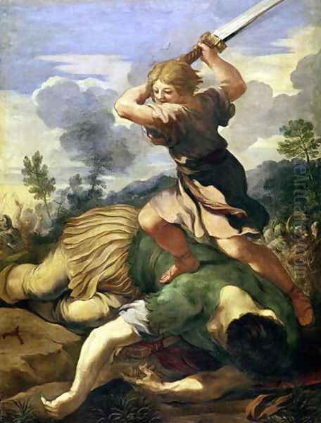 David killing Goliath - view 1