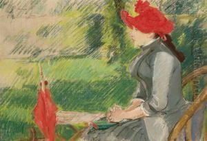 La Lecture Au Jardin by Eva Gonzales