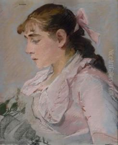 La Femme En Rose (jeanne Gonzales) by Eva Gonzales