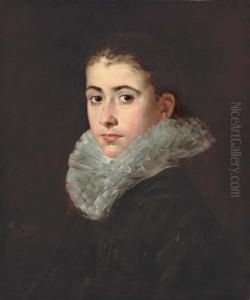 Portrait De Jeune Fille by Eva Gonzales