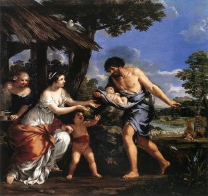 Romulus and Remus Given Shelter by Faustulus c. 1643 by Pietro Da Cortona (Barrettini)