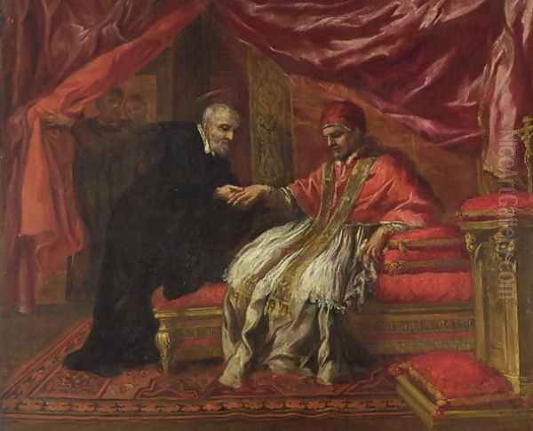 St. Filippo Neri Curing Pope Clemente VIII - view 1