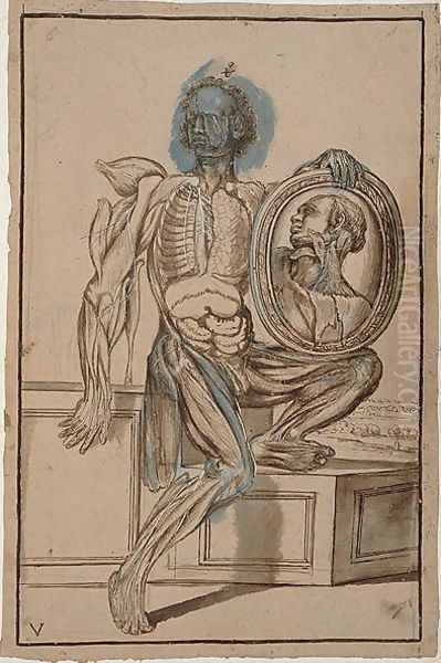 Hunter 653 Plate V Anatomical Drawing, c.1610 - view 1