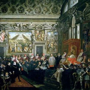 Pope Paul V (1522-1621) with an Audience, 1620 by Pietro Da Cortona (Barrettini)