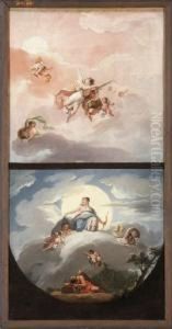Un Boceto Doble: Alegoria De La Aurora Y Alegoria De La Noche by Zacarias Gonzalez Velazquez