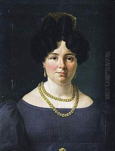 Retrato De Dama Con Peineta, Busto by Zacarias Gonzalez Velazquez