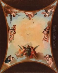 L""eterno Fra Angeli Con Gli Strumenti Della Passione by Zacarias Gonzalez Velazquez