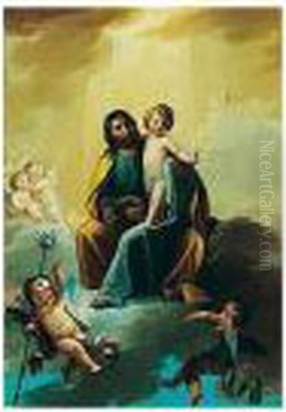 Saint Joseph And The Christ Child In Glory - view 1