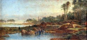 "an Arab Village Near Mitrahenny - The Site Of The Ancient City Of Memphis
Egypt" by Edward Alfred Angelo Goodall