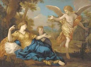 The angel appearing to Hagar and Ishmael
