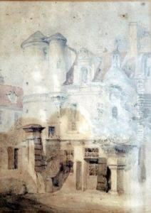 Building With Baroque Details by Edward Alfred Angelo Goodall