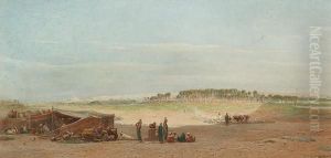 A Desert Encampment Outside Cairo by Edward Alfred Angelo Goodall