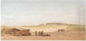 An Encampment In The Desert Near Cairo
