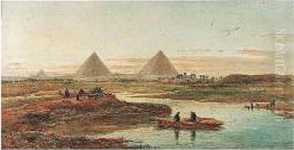 View Of The Pyramids From The Nile - view 1