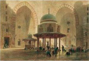 The Mosque Of Sultan Hassan, Cairo by Edward Alfred Angelo Goodall