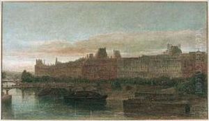 View Of The Louvre Across The Seine, Paris