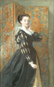 Lady In An Interior In Stuart Dress Lady In An Interior In Stuart Dress
