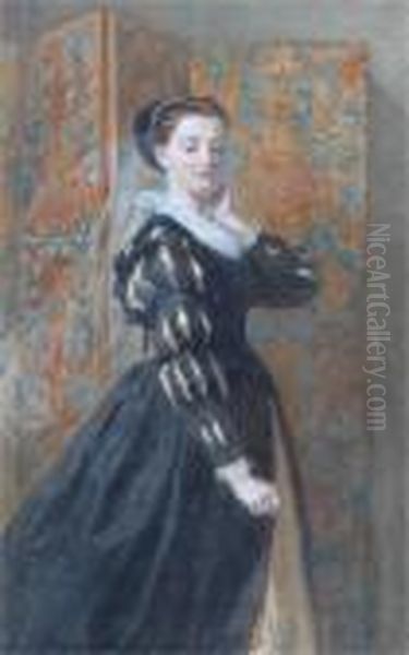 Portrait Of A Young Elizabethan Lady - view 1