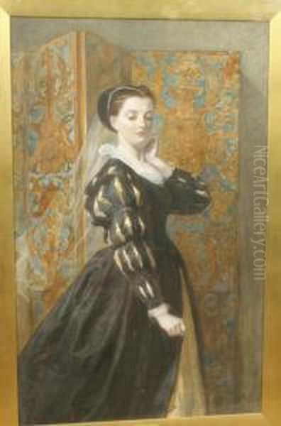 A Lady In Elizabethan Dress - view 1